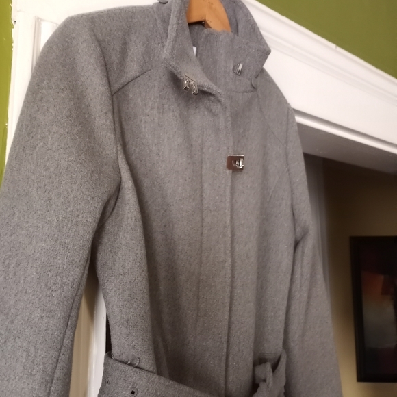 Calvin Klein Grey Wool Coat - Picture 6 of 8